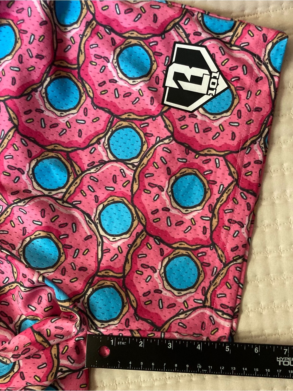 Baseball Lifestyle 101 Mesh Shorts Men’s Small Pink Donut Print 5” Inseam - Picture 10 of 10